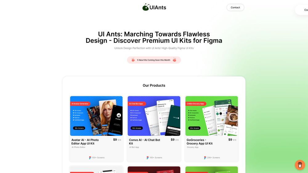 UI Ants: AI Tool for Sleek UI Kits & Figma Components