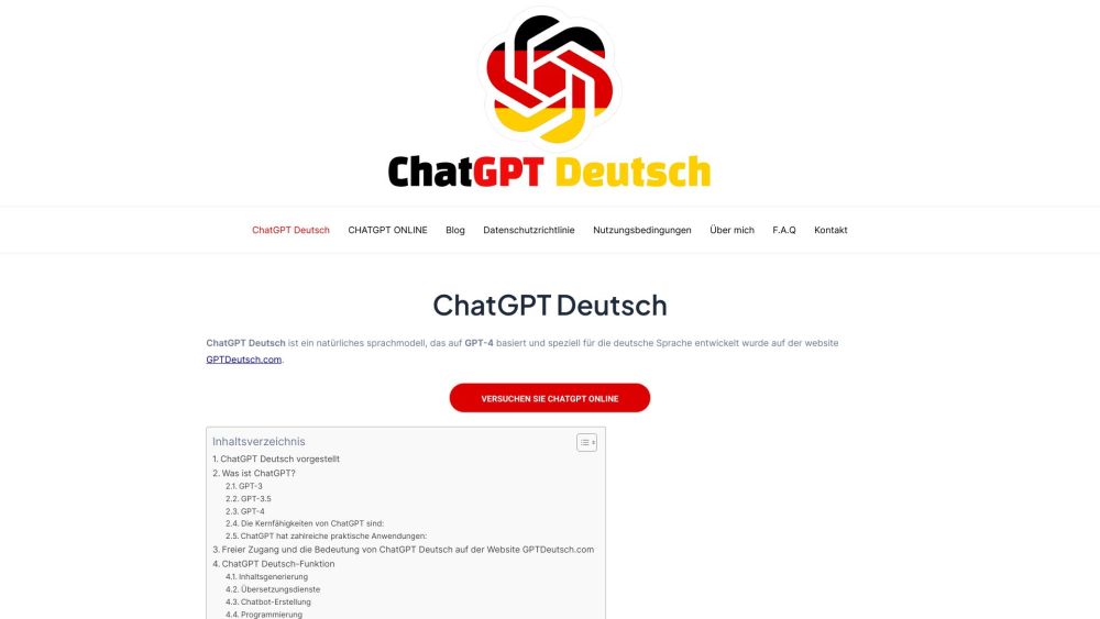 ChatGPT Deutsch: The Ultimate AI Tool for GPTDeutsch.com