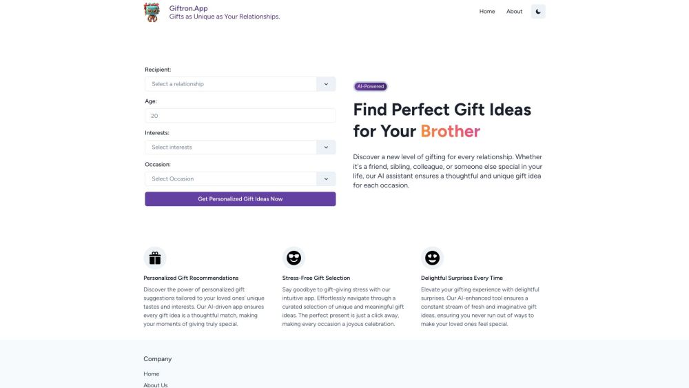 Giftron: AI Tool for Perfect Gifts with Giftron