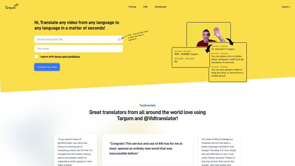 Targum Video: AI Tool for Fast Video Translation