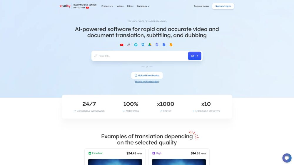 Vidby: Fast AI Tool for Video Transla