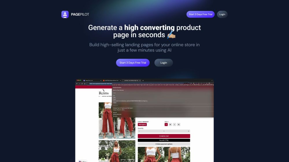 Page Pilot AI: AI Tool for Product Descriptions