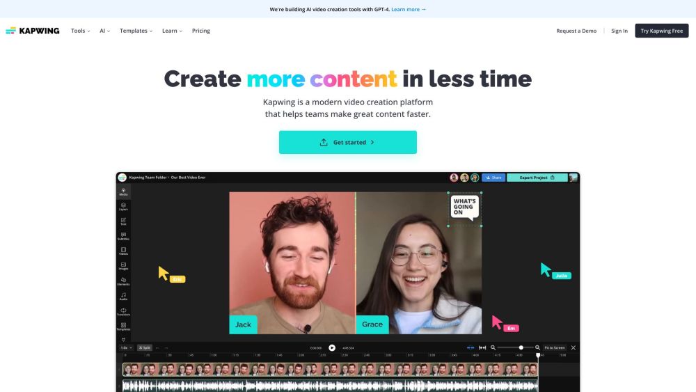 Kapwing: AI Tool for Online Content Creation