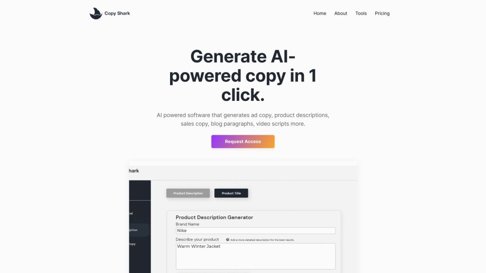 Copy Shark: AI Tool for Copywriting