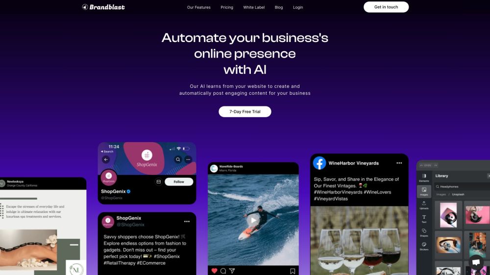 Brandblast: AI Tool for Social Media Automation