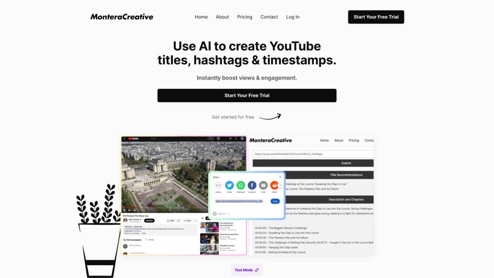 MonteraCreative: AI Tool for YouTube SEO