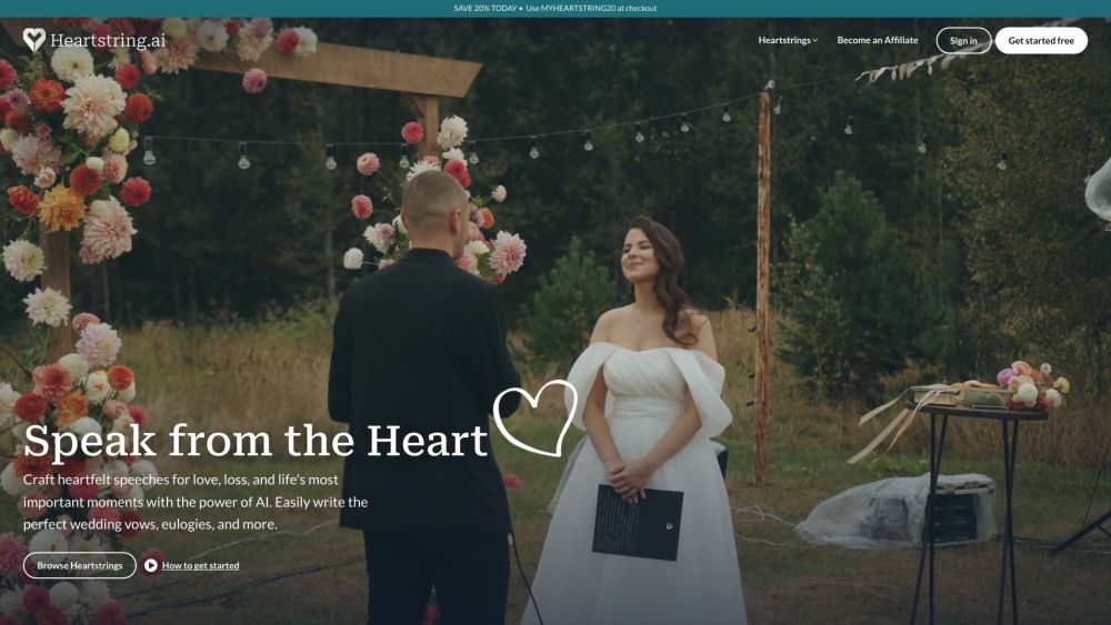Heartstring AI: AI Tool for Heartfelt Speeches