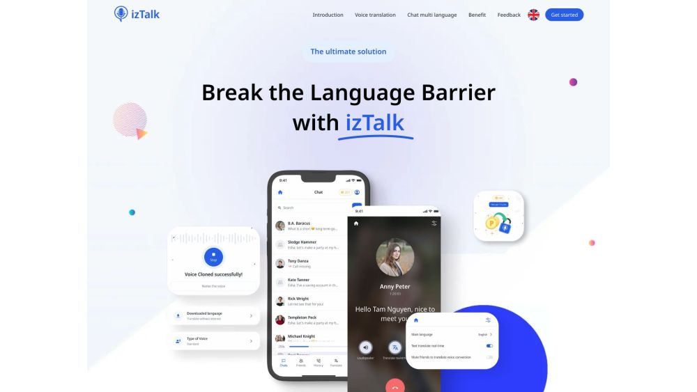 izTalk: Real-time Face-to-Face Translation AI Tool