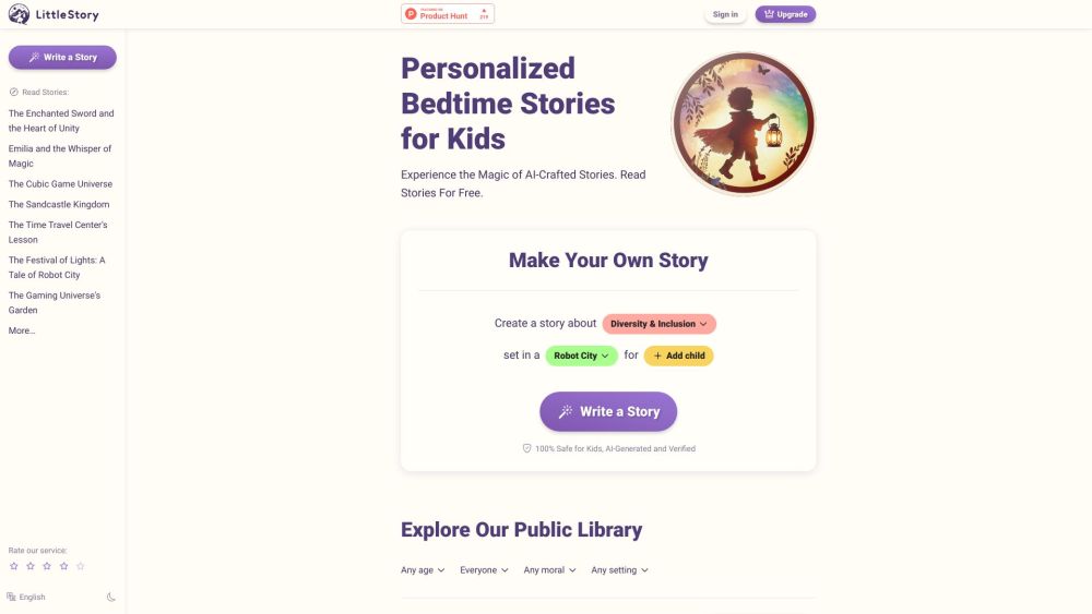 LittleStory: AI Tool Crafting Kids' Bedtime Stories