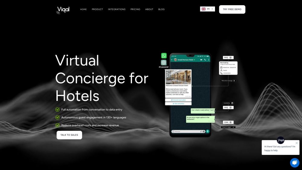 Viqal: Virtual concierge for hotels - The ultimate ai