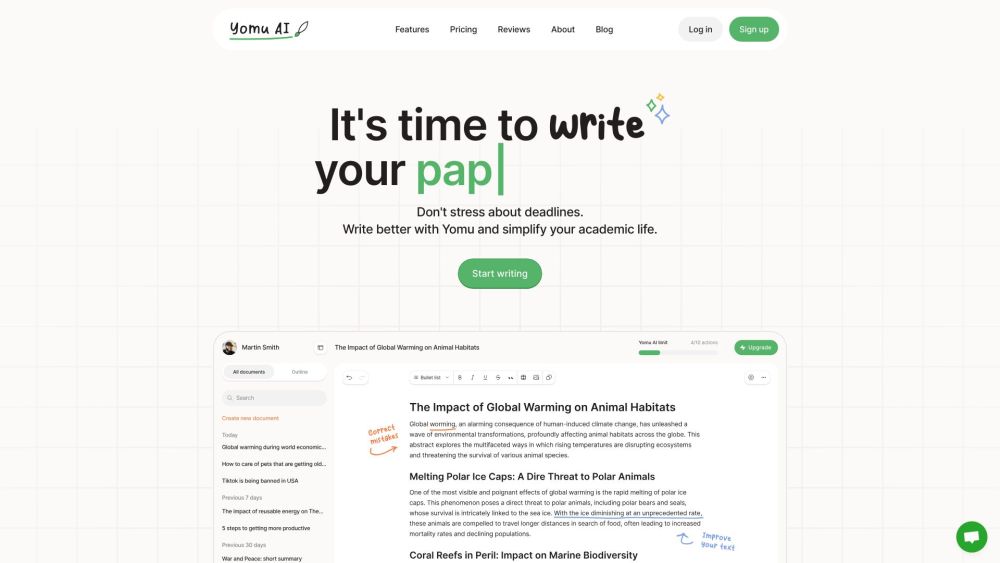 Yomu: AI Tool for Writing Research Papers