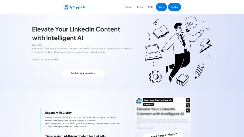 MyCopyHub: LinkedIn Revolution AI Tool