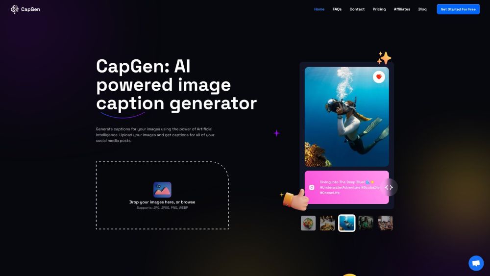 CapGen Website screenshot