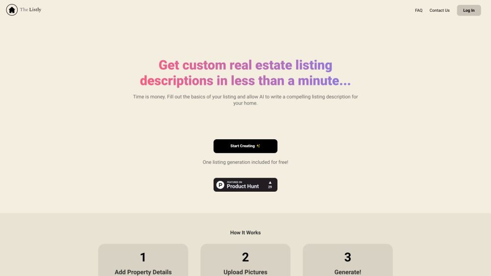 The Listly: AI Tool for Real Estate Listings