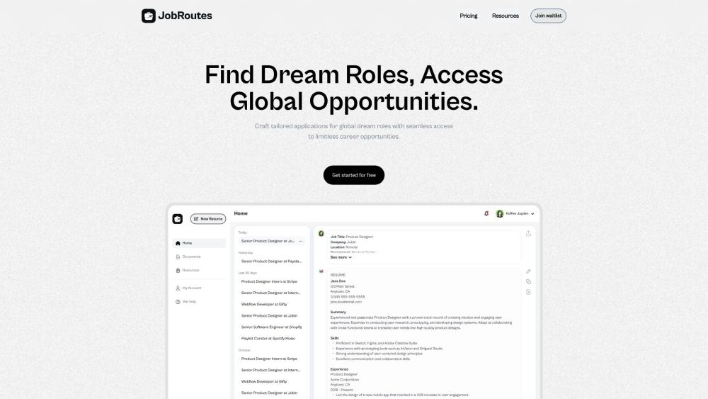 JobRoutes: AI Tool for Tailored Resumes & Cover Letters