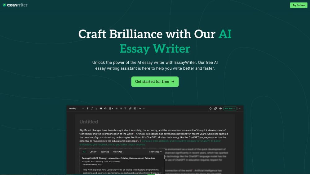 EssayWriter: AI-Powered Essay Writing Assistant