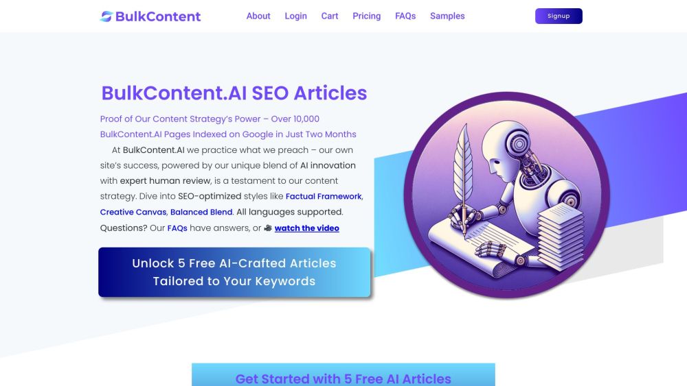 BulkContent.AI: AI Tool for SEO Content Creation