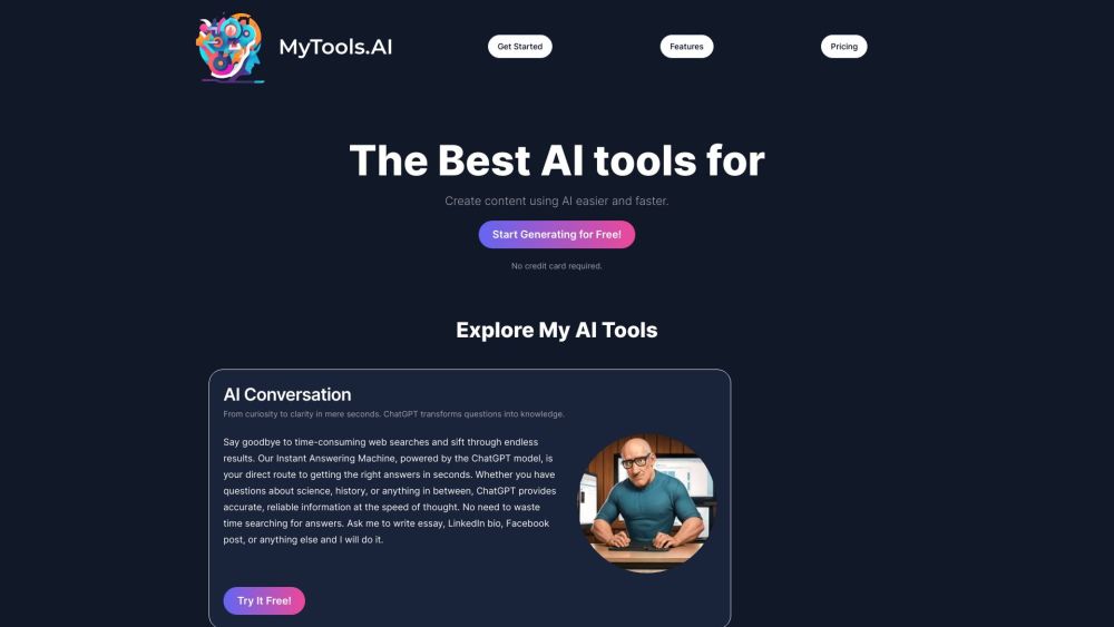 MyTools.AI: AI Tool for Effortless Content Generation