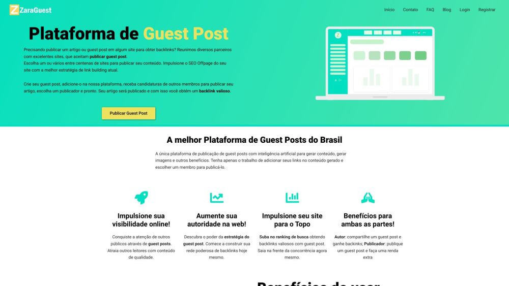 Plataforma de Guest Post - ZaraGuest: AI Tool