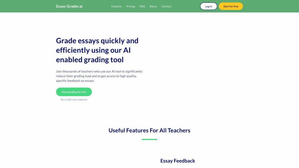 EssayGrade.ai: AI Grading Tool & Essay Checker