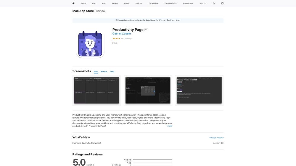 Productivity Page: AI Tool & Planner for IOS Syncing