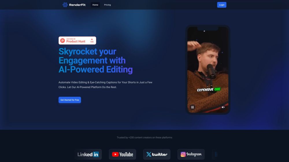 RenderFit: AI Video Editing & Captions Tool