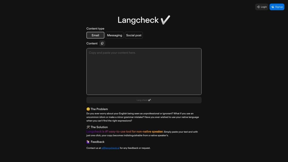 Langcheck: #1 ai tool for non-native