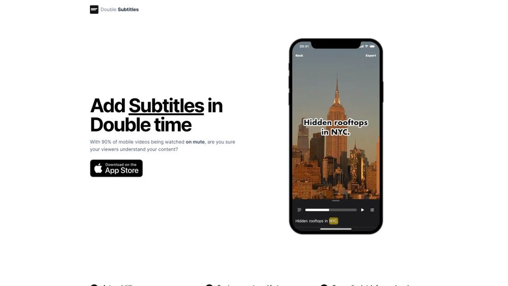 Double Subtitles: Auto-Subtitle Videos 1 Hour Long for TikTok, Instagram, or YouTube (AI Tool)