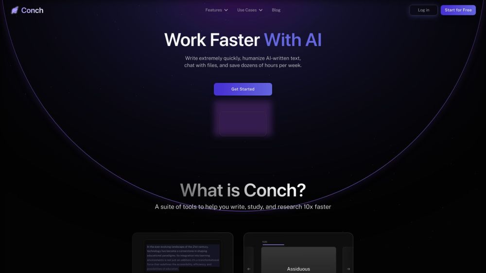 Conch AI: Faster Writing, Study & Research Tool