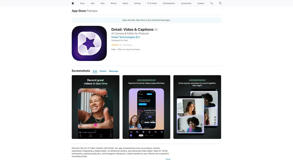 Detail: Video & Captions: AI Tool for Effortless Video Creation