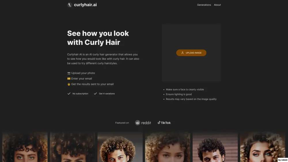 Curlyhair AI: #1 AI Curly Hair Generator & Styling Tool