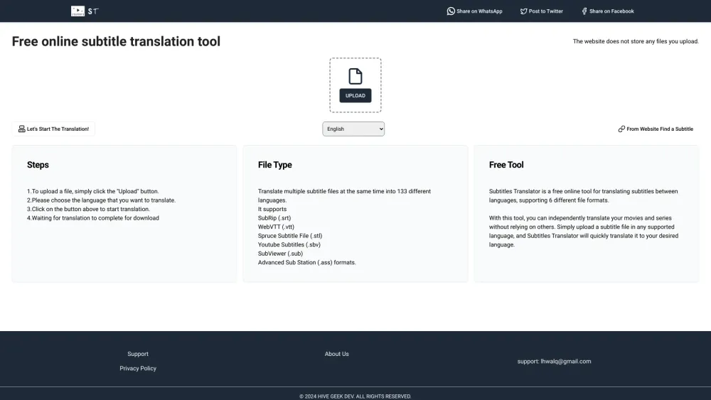 Subtitle Translator: AI Tool for Translating Subtitles