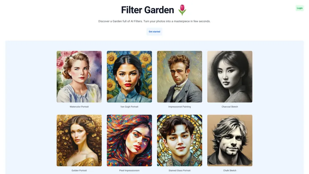 Filter Garden: AI Tool for Masterpiece Photos