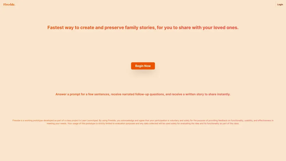 Fireside: AI Tool to Narrate & Share Stories