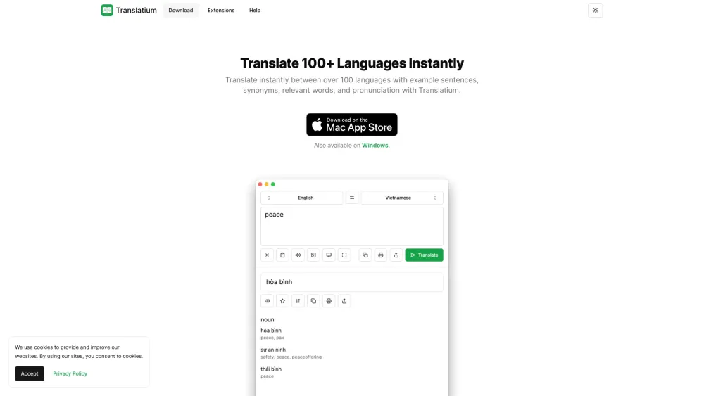 Translatium: AI Tool, Cross-platform Translation App