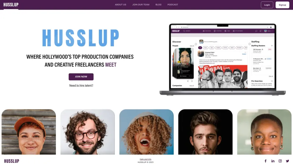 HUSSLUP: Connect Freelancers & Entertainment Companies, AI Tools