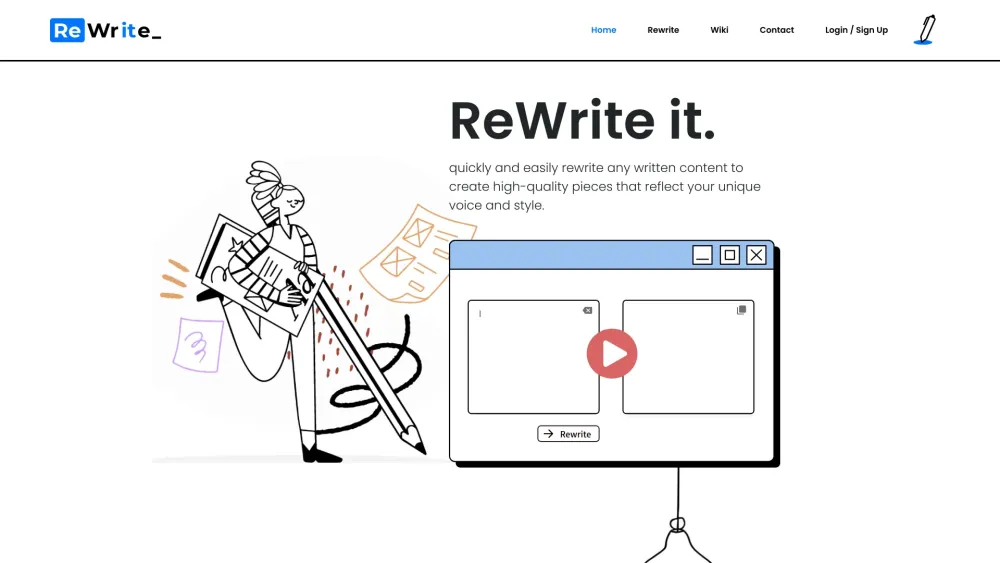 ReWrite It.AI: AI Tool for Enhanced Writing