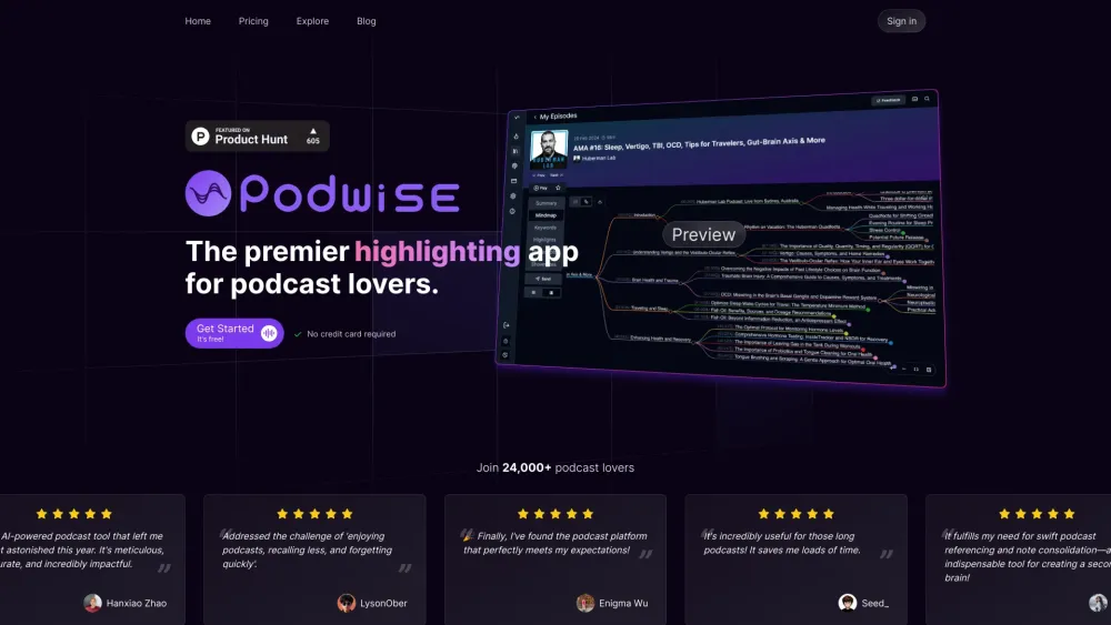 Podwise: AI Tool for Podcast Transcription & Insight Extraction