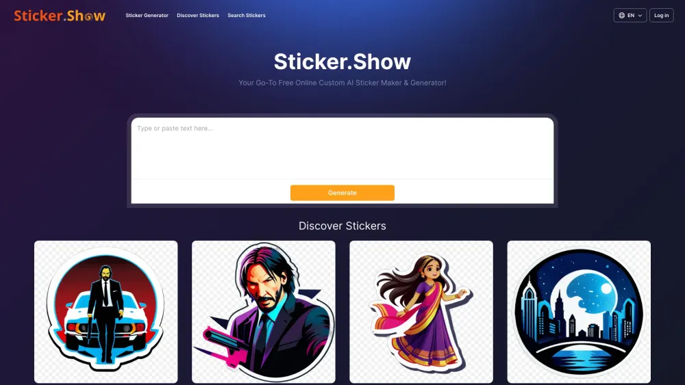 Sticker.Show: Free AI Sticker Maker & Generator