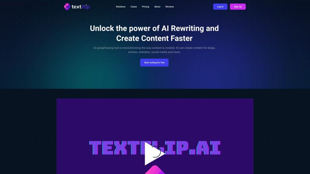 TextFlip.ai Website screenshot