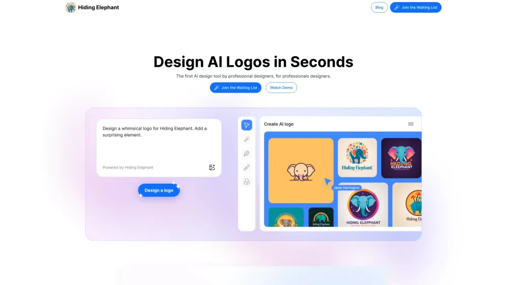 HidingElephant: AI Tool for Pro Logo Design