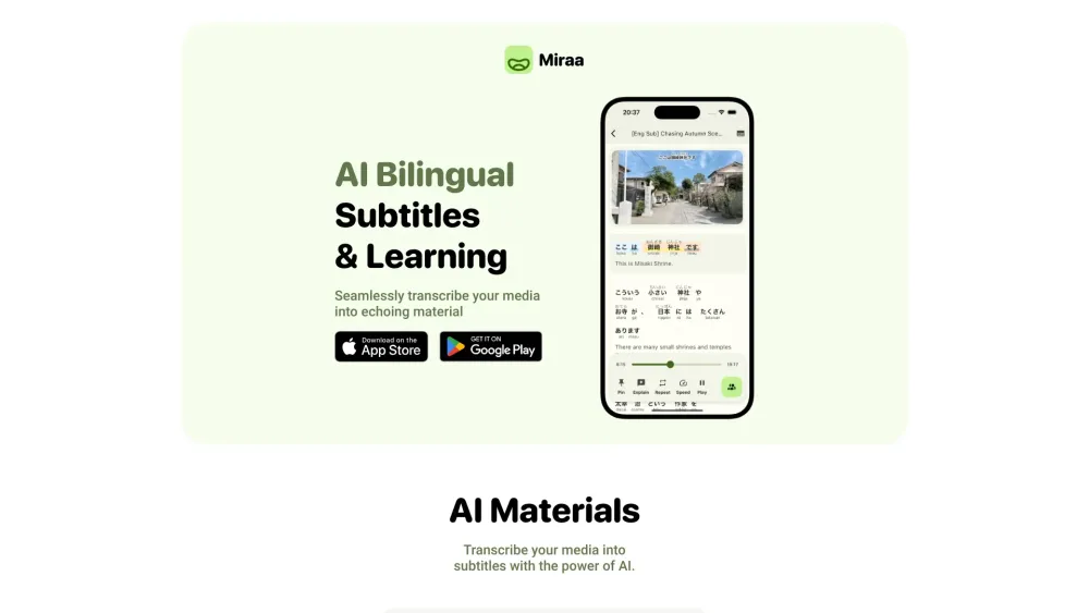 Miraa: Bilingual Learning AI Tool