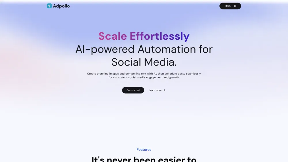 Adpollo: AI Tool for Social Media Content Generation