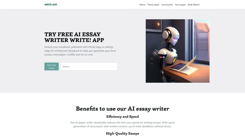 Write! App: AI Tool Revolutionizing Academic Writing