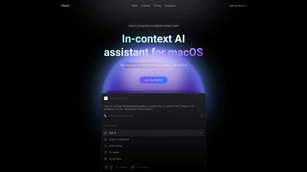 Haye AI: The Ultimate AI Tool for macOS