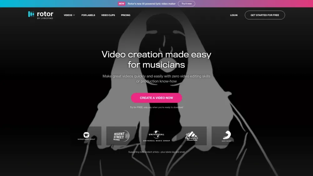 Rotor Videos: The Ultimate Music Video Creator for Musicians