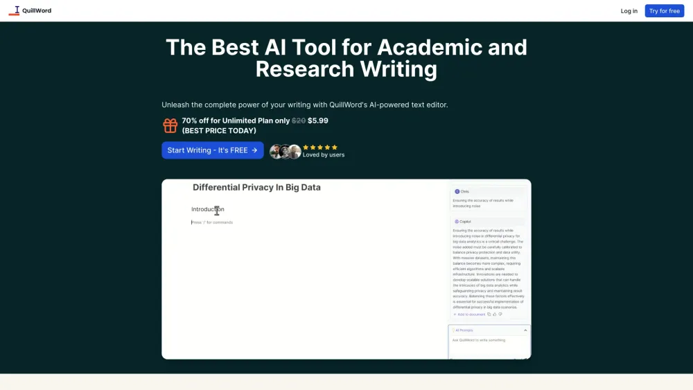 QuillWord: AI Tool for Academic Writing