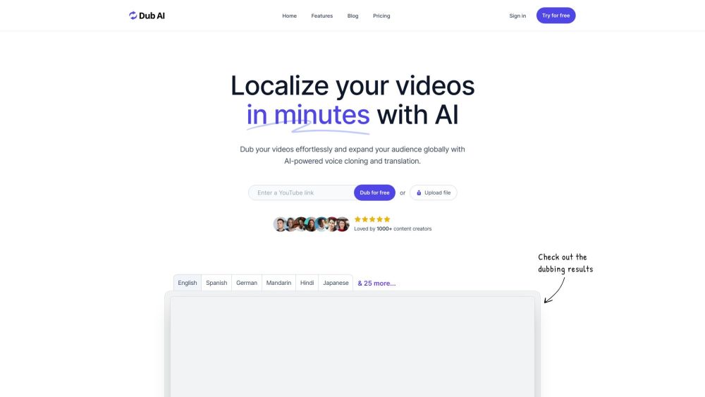 Dub AI: Video Localization AI Tool