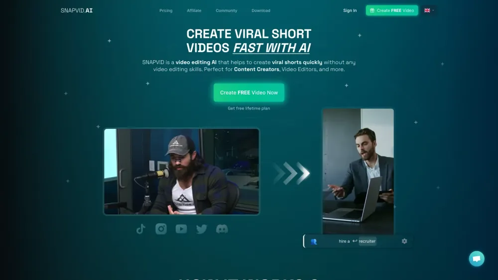 SNAPVID: Viral Shorts AI Tool