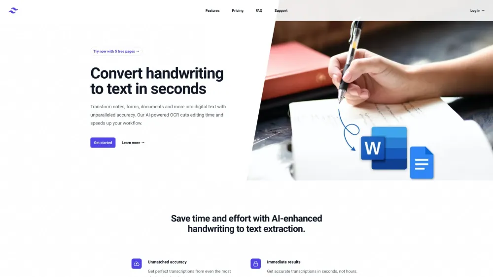 Handwriting OCR: AI Tool for Accurate Conversion